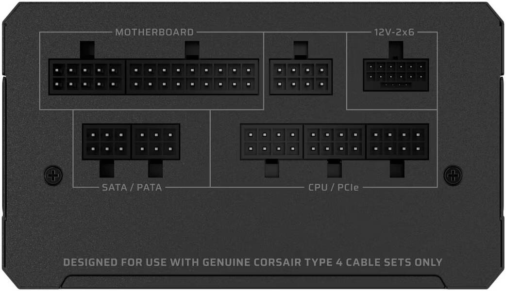 Corsair RMe Series RM1000e V3 Fully Modular Low-Noise ATX Power Supply, 1000W Power, 80 PLUS Gold Efficiency, 120mm Rifle Bearing Fan, Zero RPM Fan Mode, ATX 3.1 Certified, Black