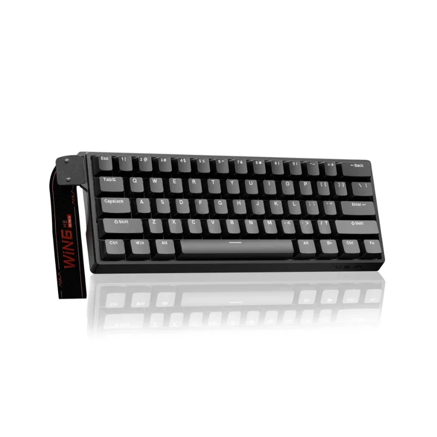 AULA WIN60 HE Wired Magnetic Gaming Keyboard – Black, Gray Wood Magnetic Switch 4029