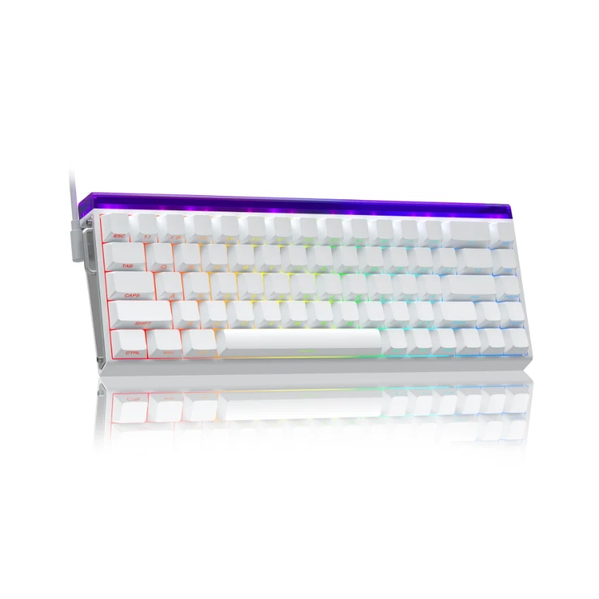 AULA Hero 68 HE Wired Hall Effect Magnetic Gaming Keyboard – White Side-Printed Keycaps, Shape Magnetic Switch 4180