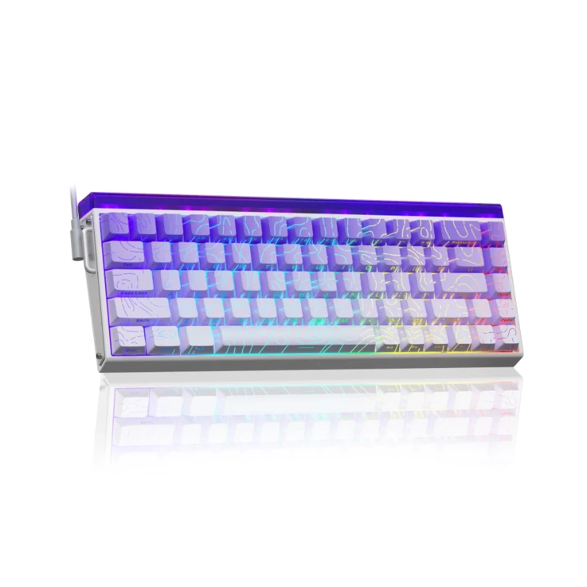 AULA Hero 68 HE Wired Magnetic Keyboard Gradient Purple (Side-Engraved Keycaps) 4197