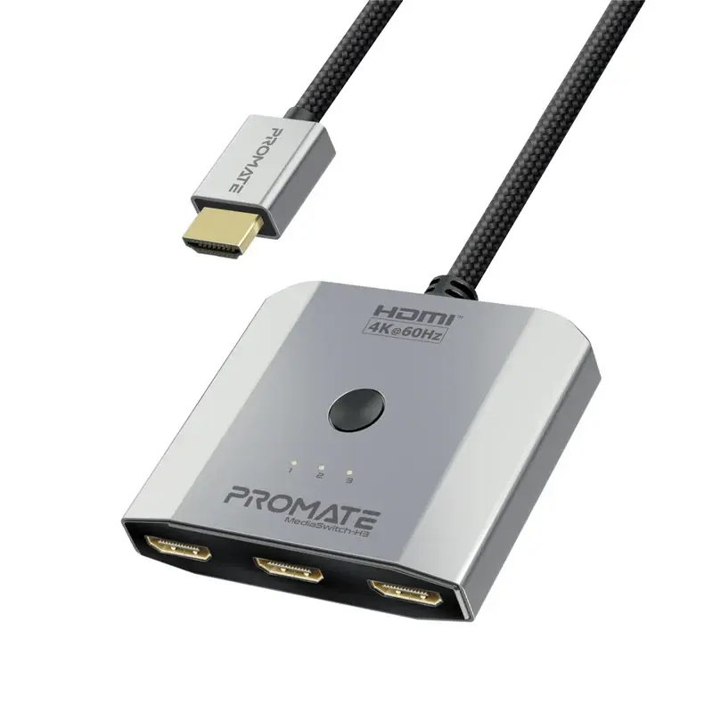 Promate 4K High Resolution 3-in-1 HDMI® Switch ( MediaSwitch-H3 )1917