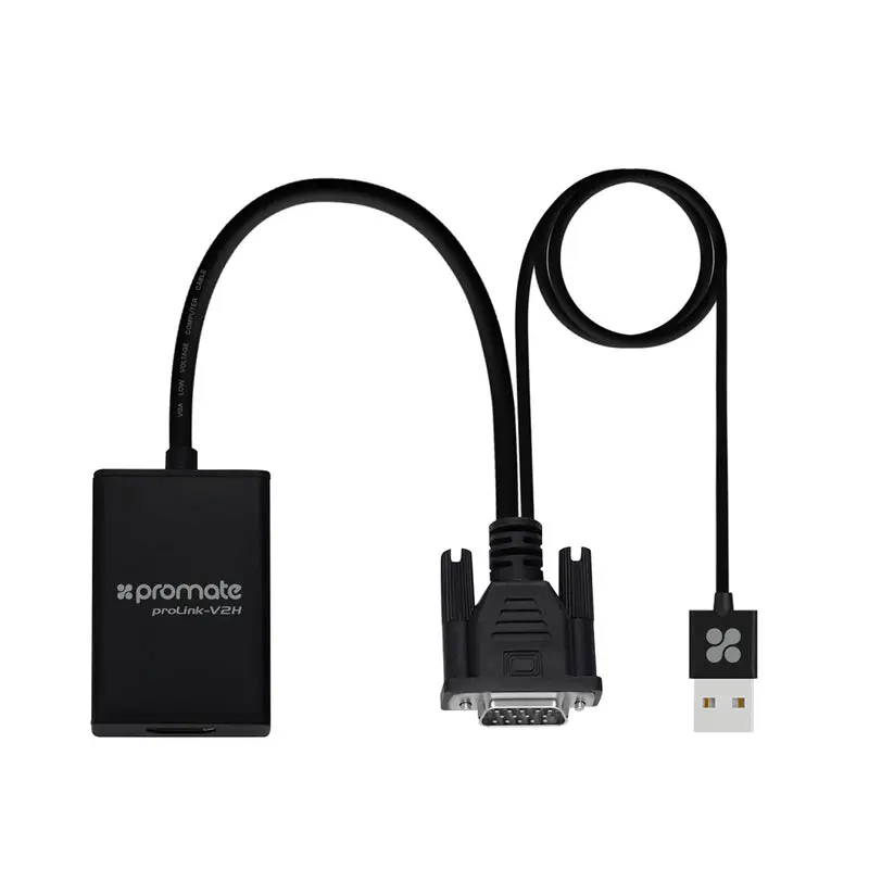 Promate VGA-to-HDMI® Adaptor Kit with Audio Support (proLink-V2H)2871