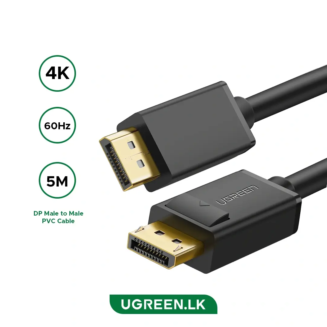 UGREEN 4K 60Hz DisplayPort Male to Male Cable 5 Meter – DP102 | 10213