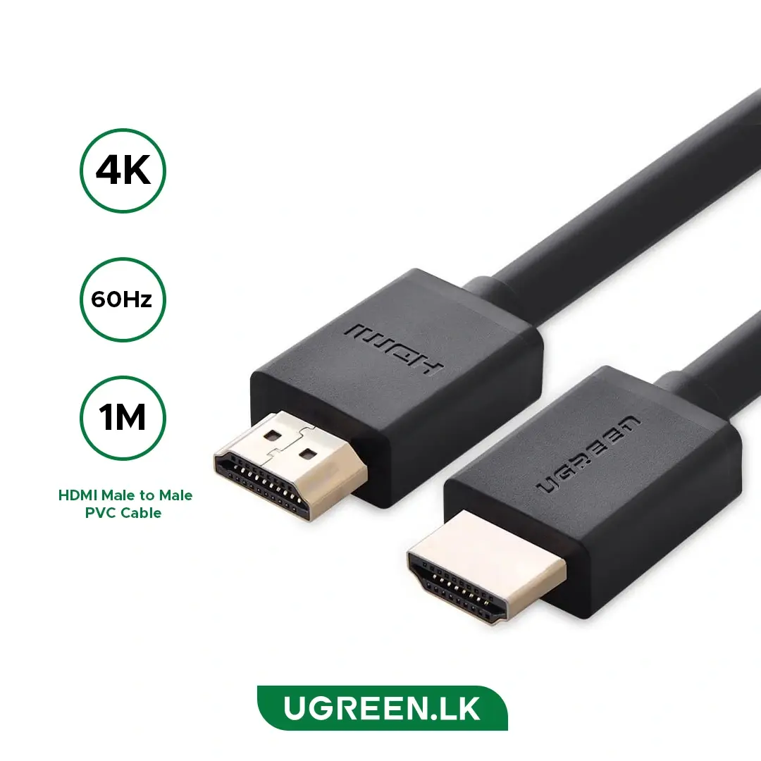 UGREEN 1 Meter 4K @ 60Hz HDMI Male to Male Cable – HD104 | 10106