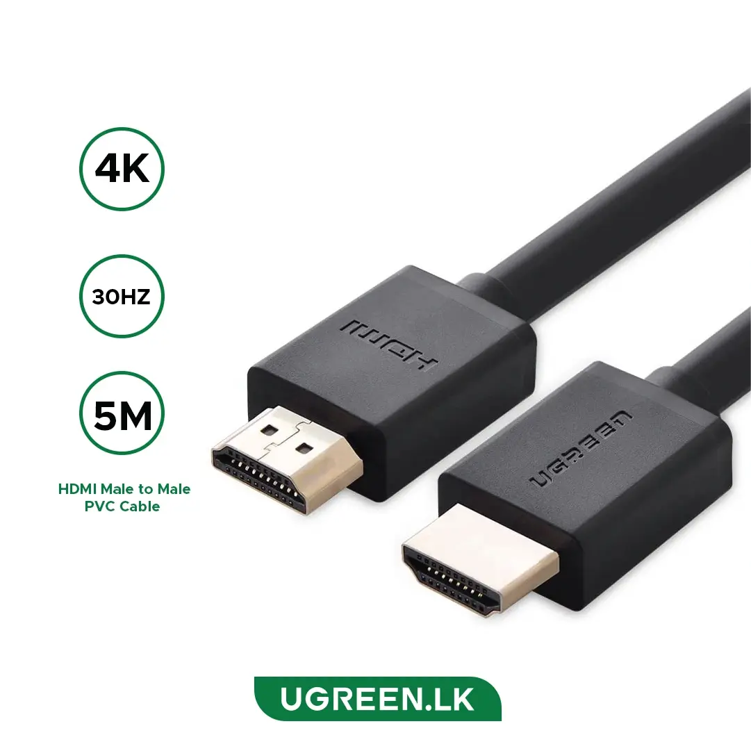 UGREEN 5 Meter 4K @ 30Hz HDMI Male to Male Cable – HD104 | 10109