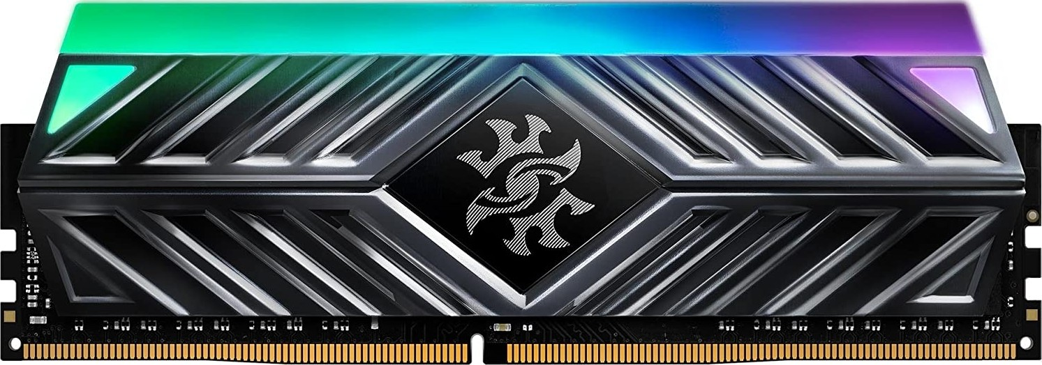Adata XPG Spectrix D41 RGB 8GB RGB Desktop Memory, 4133MHz Memory Speed, CL19 CAS Latency, U-DIMM 288-Pin, 1.35 V Operation, Support Intel XMP 2.0, Gray | AX4U41338G19J-ST41