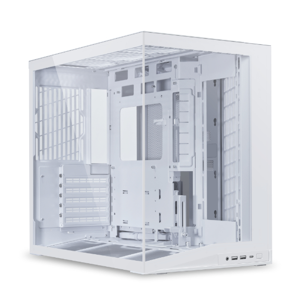 Lian-Li O11 DYNAMIC MINI V2 Flow ATX Computer Case, 5x 120mm PWM Reverse Fan, Up to 360mm Radiator Support, 5 Expansion Slot, 2mm Aluminum & 1mm Mesh Panel, 4.0mm Tempered Glass, White | O11DMIV2FW