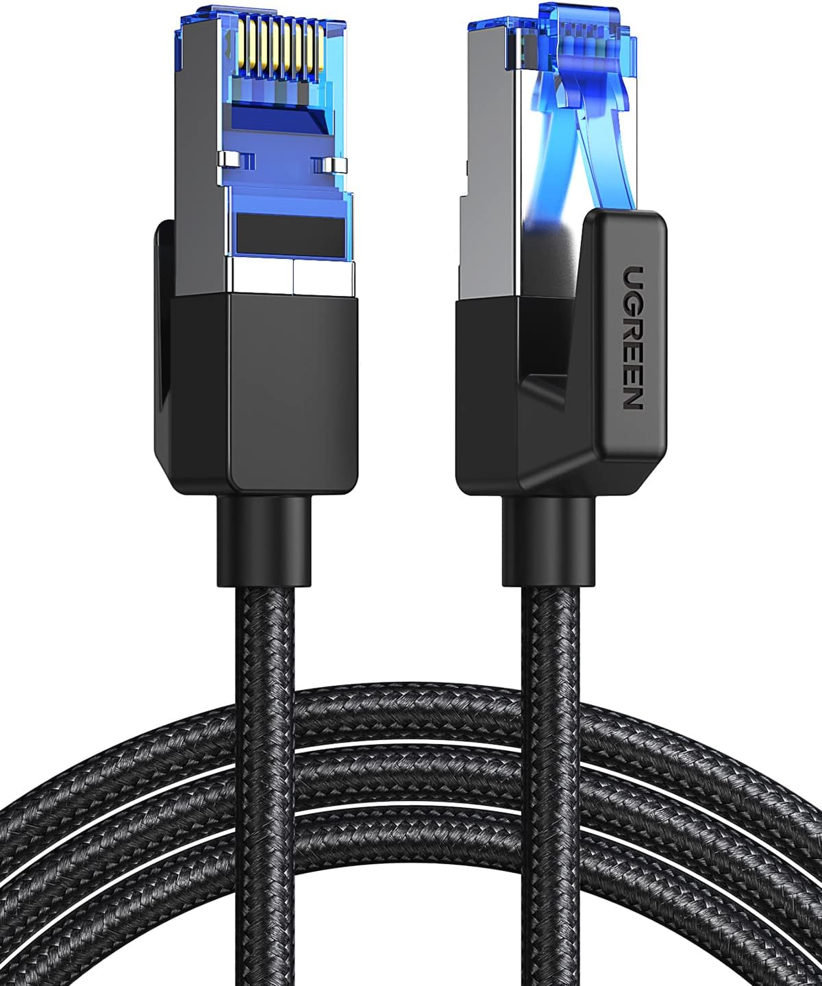 UGREEN NW153 CAT8 Shielded Round Braided Ethernet Cable – 1 Meter