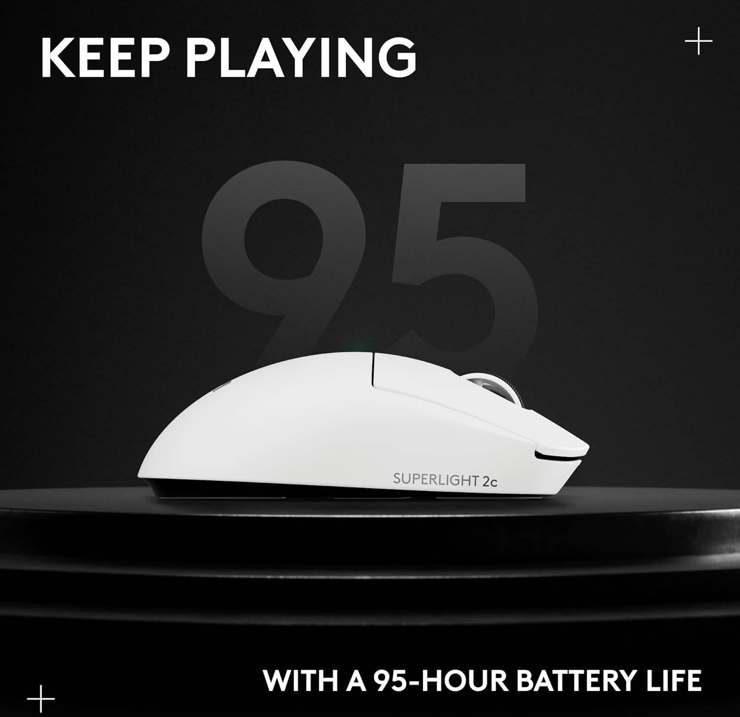 Logitech G Pro X Superlight 2c Wireless Gaming Mouse, 5 Buttons, 44K DPI, HERO 2 Sensor, 888 IPS Speed, white