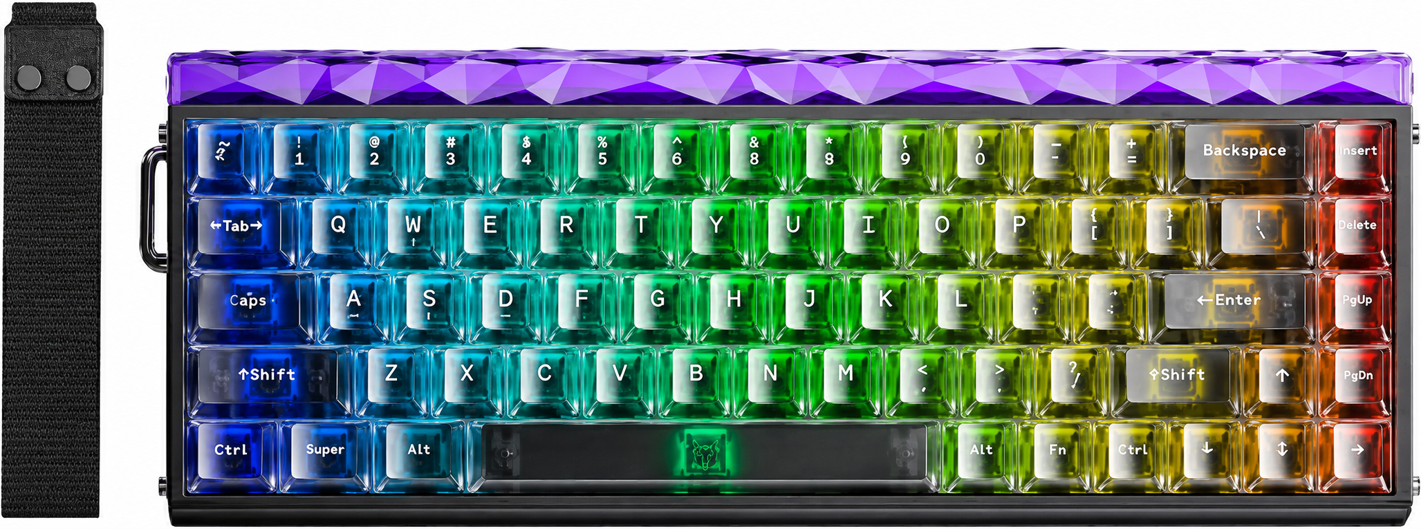 AULA Hero 68 HE Wired Magnetic Gaming Keyboard – Black Matte Keycaps with Translucent Edges, Jade King Magnetic Switch 4401