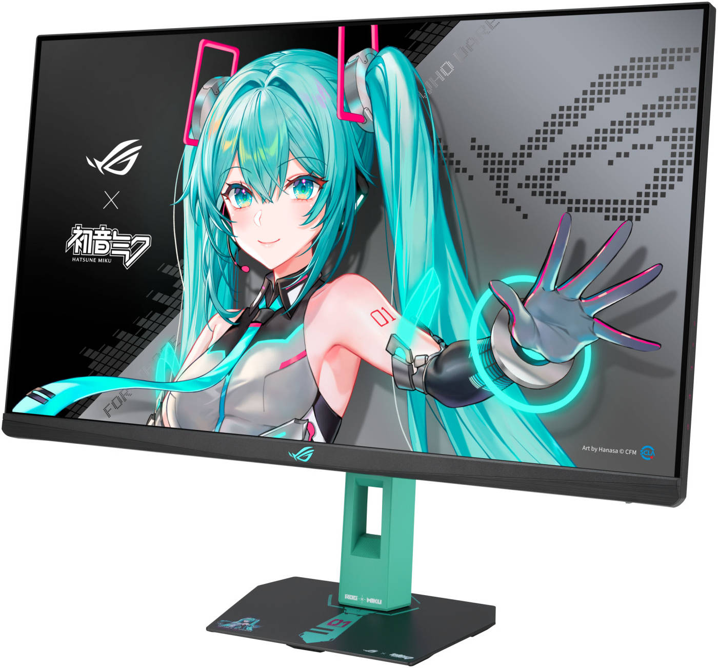 ASUS ROG Strix XG27ACMEG-G Hatsune Miku Edition Gaming Monitor, 27" Fast IPS Display, QHD Resolution, 260Hz Refresh Rate, 0.3ms Response Time, NVIDIA G-Sync & AMD FreeSync Premium