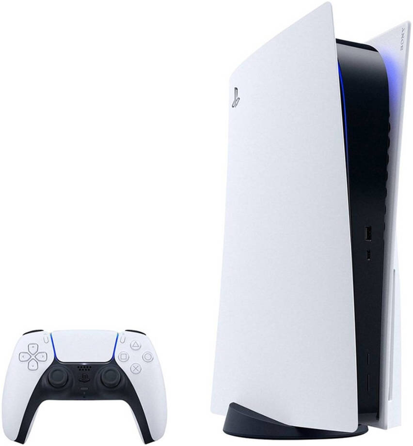 Sony PlayStation 5 Standard Edition Console, Support 4K @ 120Hz, AMD Zen 2, AMD RDNA 2 GPU, 16GB RAM, Built-in 825GB SSD, Tempest 3D AudioTech, Haptic, White