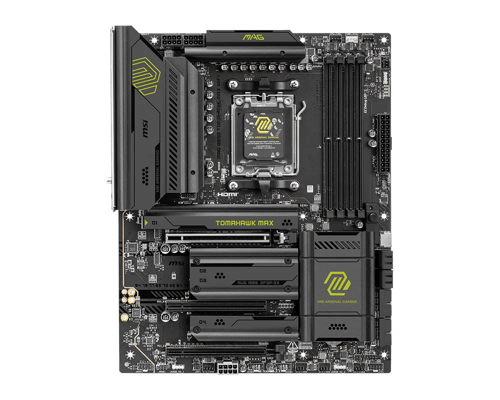 MSI MAG B850 TOMAHAWK MAX WIFI AMD B850 AM5 DDR5 ATX Gaming Motherboard Black