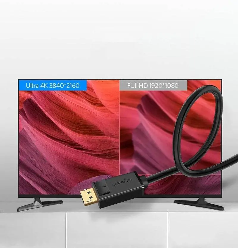 UGREEN 4K DisplayPort Male to Male Cable – 1.5M Black | 10245
