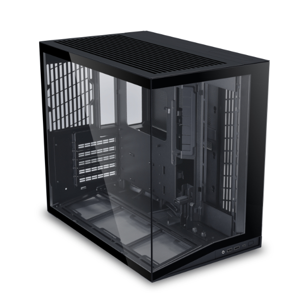 Lian-Li O11 DYNAMIC MINI V2 Flow ATX Computer Case, 5x 120mm PWM Reverse Fan, Up to 360mm Radiator Support, 5 Expansion Slot, 2mm Aluminum & 1mm Mesh Panel, 4.0mm Tempered Glass, Black | O11DMIV2FX