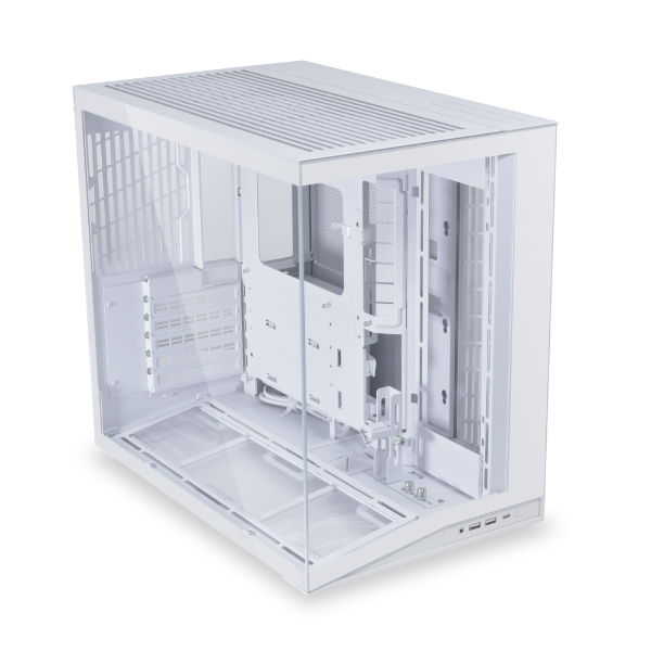 Lian-Li O11 DYNAMIC MINI V2 Flow ATX Computer Case, 5x 120mm PWM Reverse Fan, Up to 360mm Radiator Support, 5 Expansion Slot, 2mm Aluminum & 1mm Mesh Panel, 4.0mm Tempered Glass, White | O11DMIV2FW