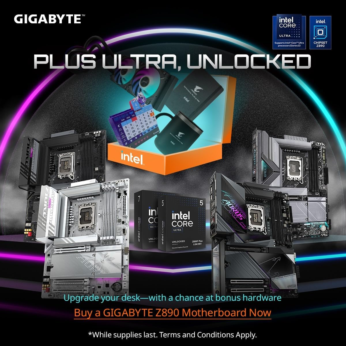 GIGABYTE Z890 AORUS Elite WIFI7 ICE Intel Core Ultra (Series 2) LGA 1851 Motherboard, ATX, DDR5, 3X M.2, PCIe 5.0, Thunderbolt 4, WIFI7, 2.5GbE LAN, EZ-Latch