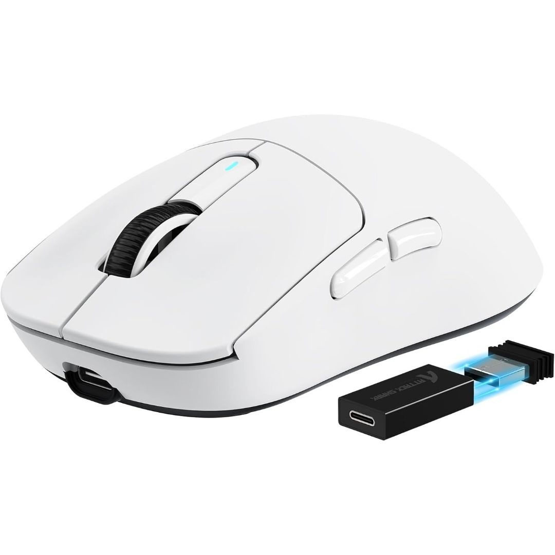 Attack Shark Mouse Wired 2.4G + 5.4 Connections PAW-3395 X3 Pro White