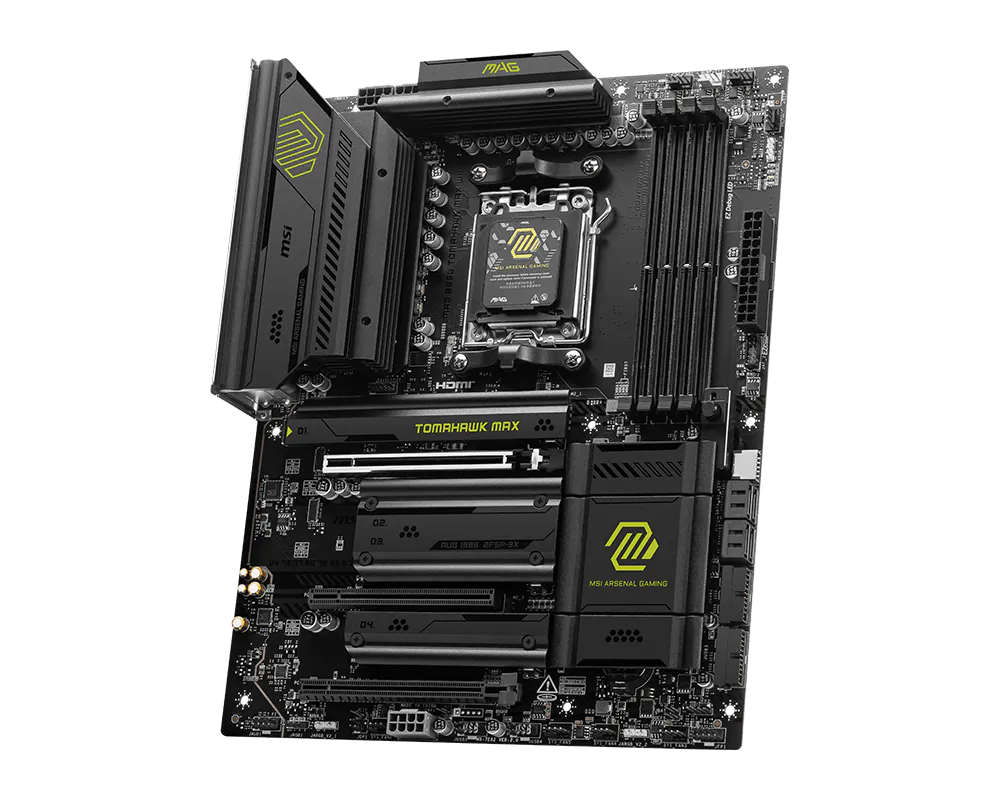 MSI MAG B850 TOMAHAWK MAX WIFI AMD B850 AM5 DDR5 ATX Gaming Motherboard Black