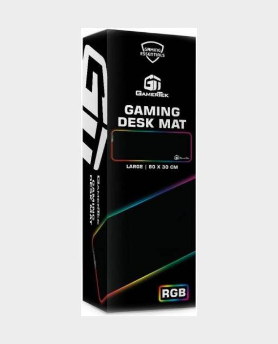 GamerTek Midnight Black RGB Desk Mat – Large 80 × 30cm | 6254