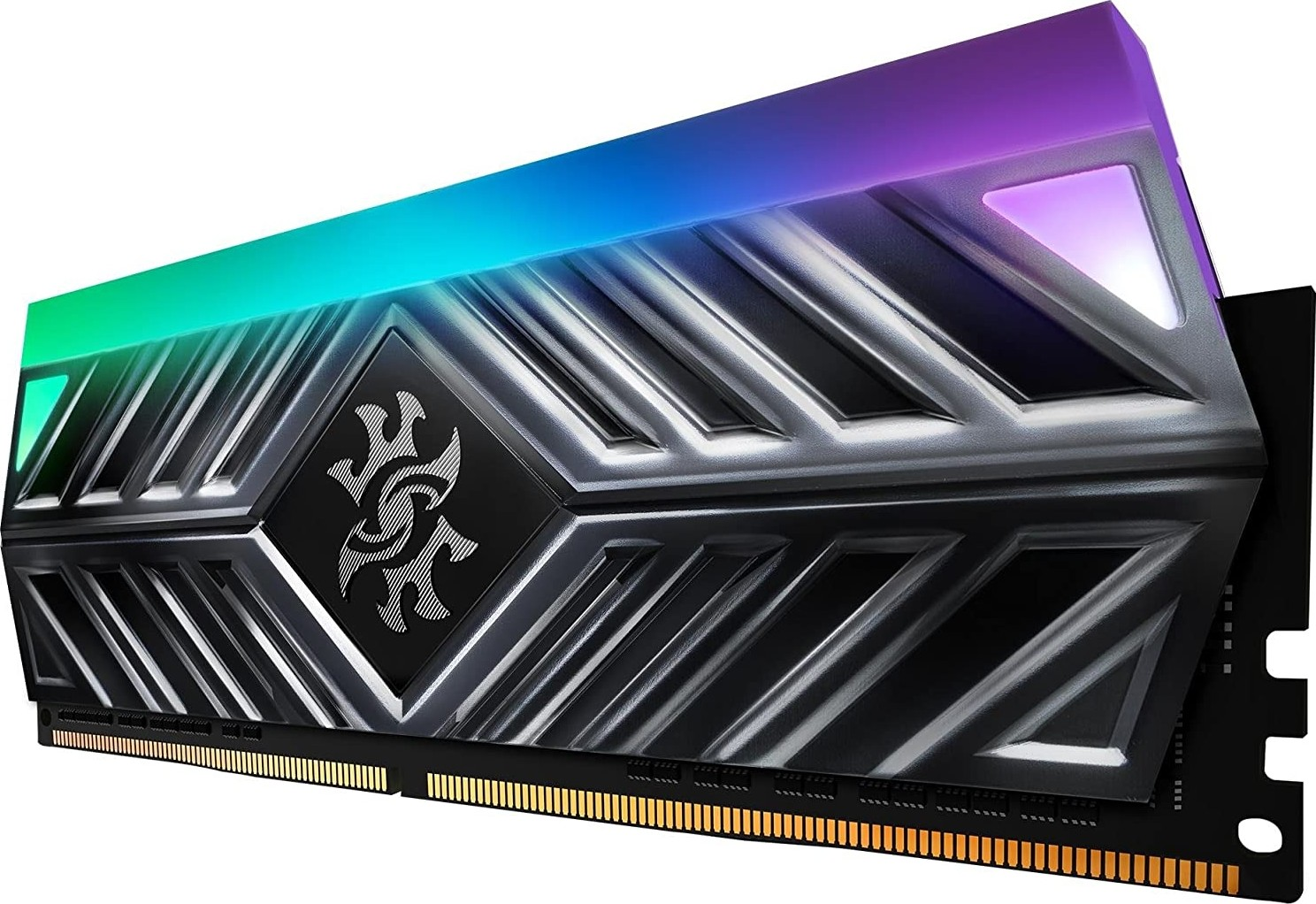 Adata XPG Spectrix D41 RGB 8GB RGB Desktop Memory, 4133MHz Memory Speed, CL19 CAS Latency, U-DIMM 288-Pin, 1.35 V Operation, Support Intel XMP 2.0, Gray | AX4U41338G19J-ST41
