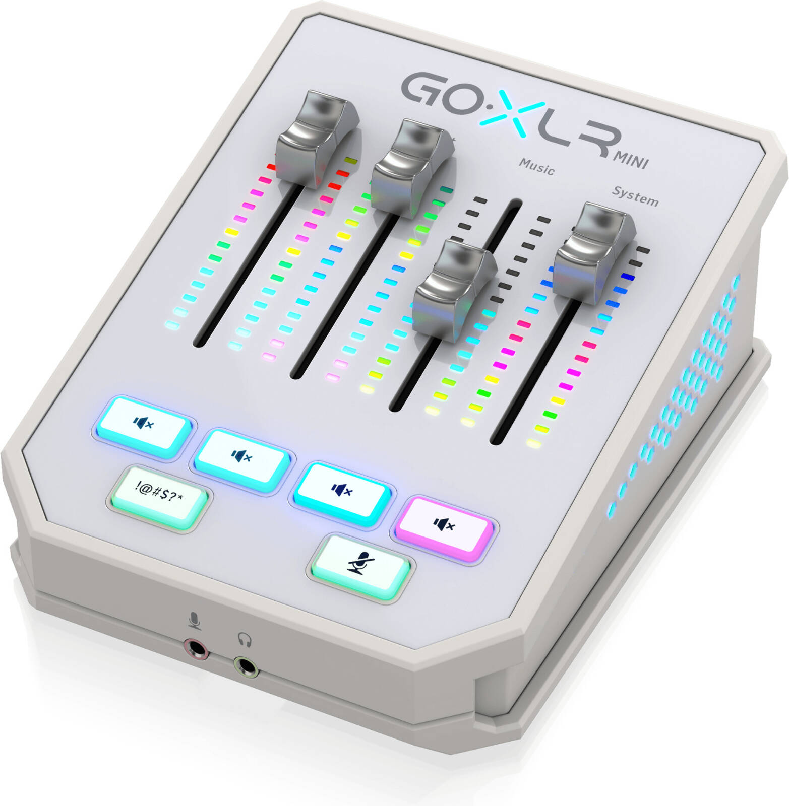 TC-Helicon GoXLR MINI Online Broadcast Mixer with USB/Audio Interface & Midas Preamp, EQ, Compressor, Gate, Multi-USB Audio Routing for Streaming, Gaming & Podcasting, White | GOXLRMINIWhite