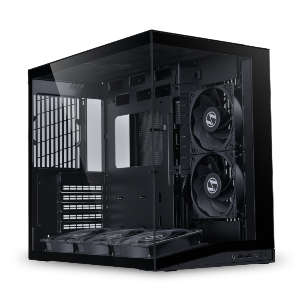 Lian-Li O11 DYNAMIC MINI V2 Flow ATX Computer Case, 5x 120mm PWM Reverse Fan, Up to 360mm Radiator Support, 5 Expansion Slot, 2mm Aluminum & 1mm Mesh Panel, 4.0mm Tempered Glass, Black | O11DMIV2FX