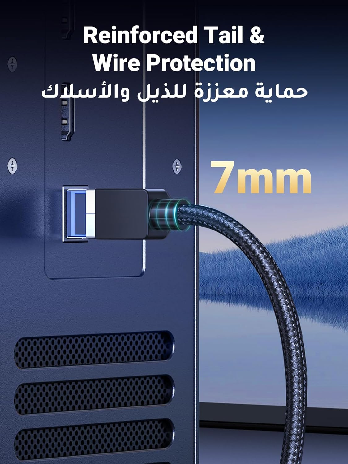 UGREEN Cat 8 Ethernet Cable 1M 40Gbps Braided Double Shielded RJ45 Wire | 40Gbps Pure Corn Braided Interent Cable,For office/home/gaming,Compatible with Gaming Switch,PS3,PS4,PS5,PC,Router,TV,Xbox