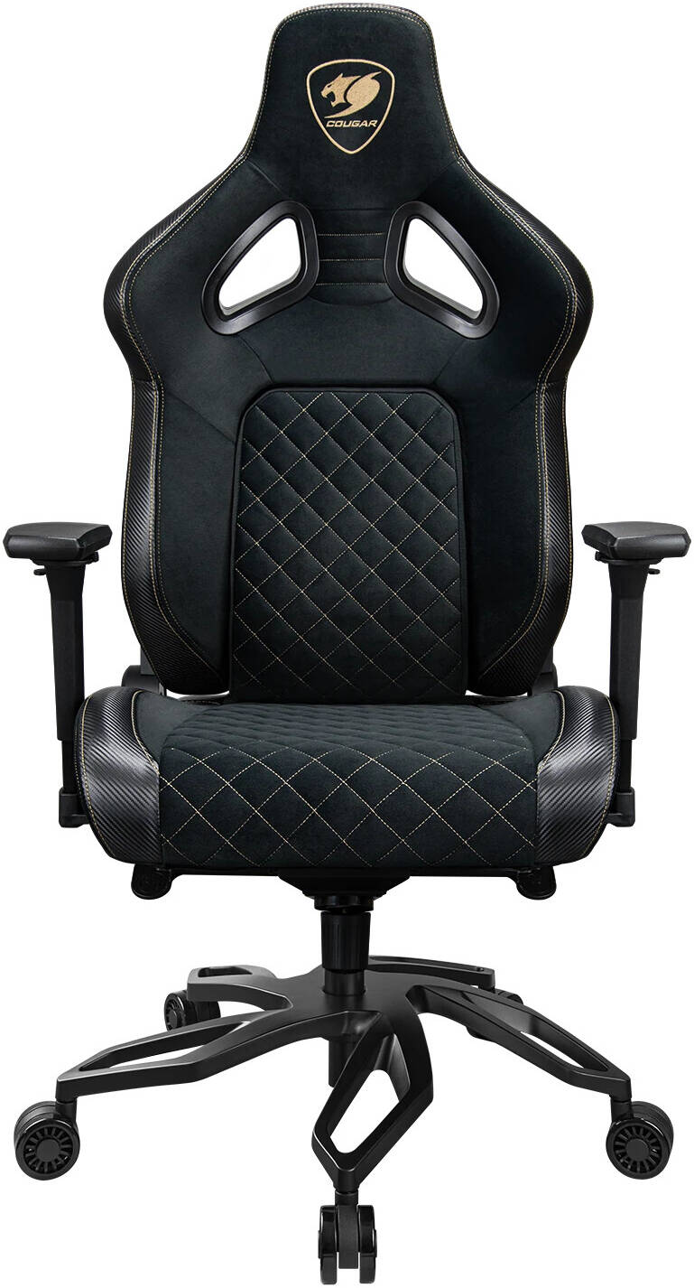 Cougar TITAN PRO V2 Gaming Chair, Velvet Fabric Surface, 4D Armrests Direction, LiftBack Support, Plush Velvet Upholstery, Class 4 Gas Lift Cylinder, Adjustable Design, Black |