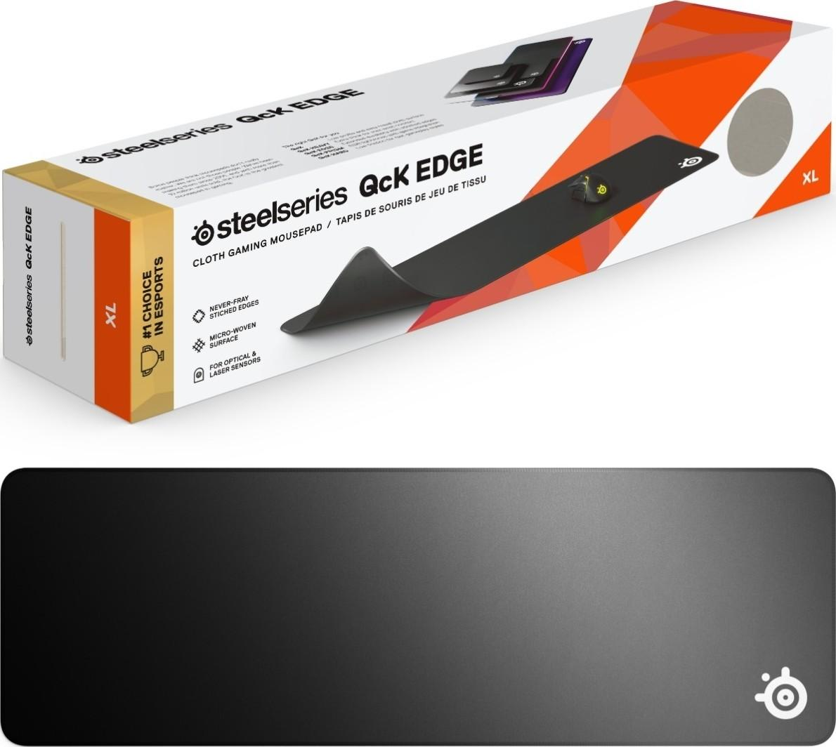 SteelSeries QcK Edge XL Gaming Mouse Pad – 900 × 300mm, Black EU | 63824