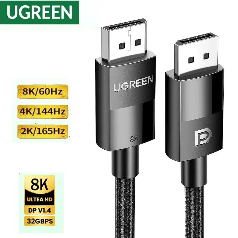 UGREEN 5 Meter 8K DisplayPort 1.4 Male to Male Cable – DP114 | 80394