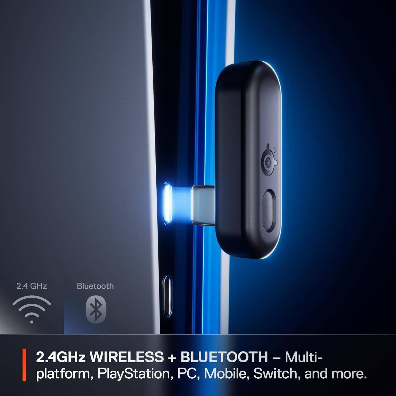 SteelSeries Arctis Gamebuds for PlayStation, Neodymium Magnetic Drivers, 4 mic Hybrid Active Noise Cancellation, Bluetooth 5.3 & Quick Switch 2.4GHz Connectivity, Up to 40 Hours, Black | 61680