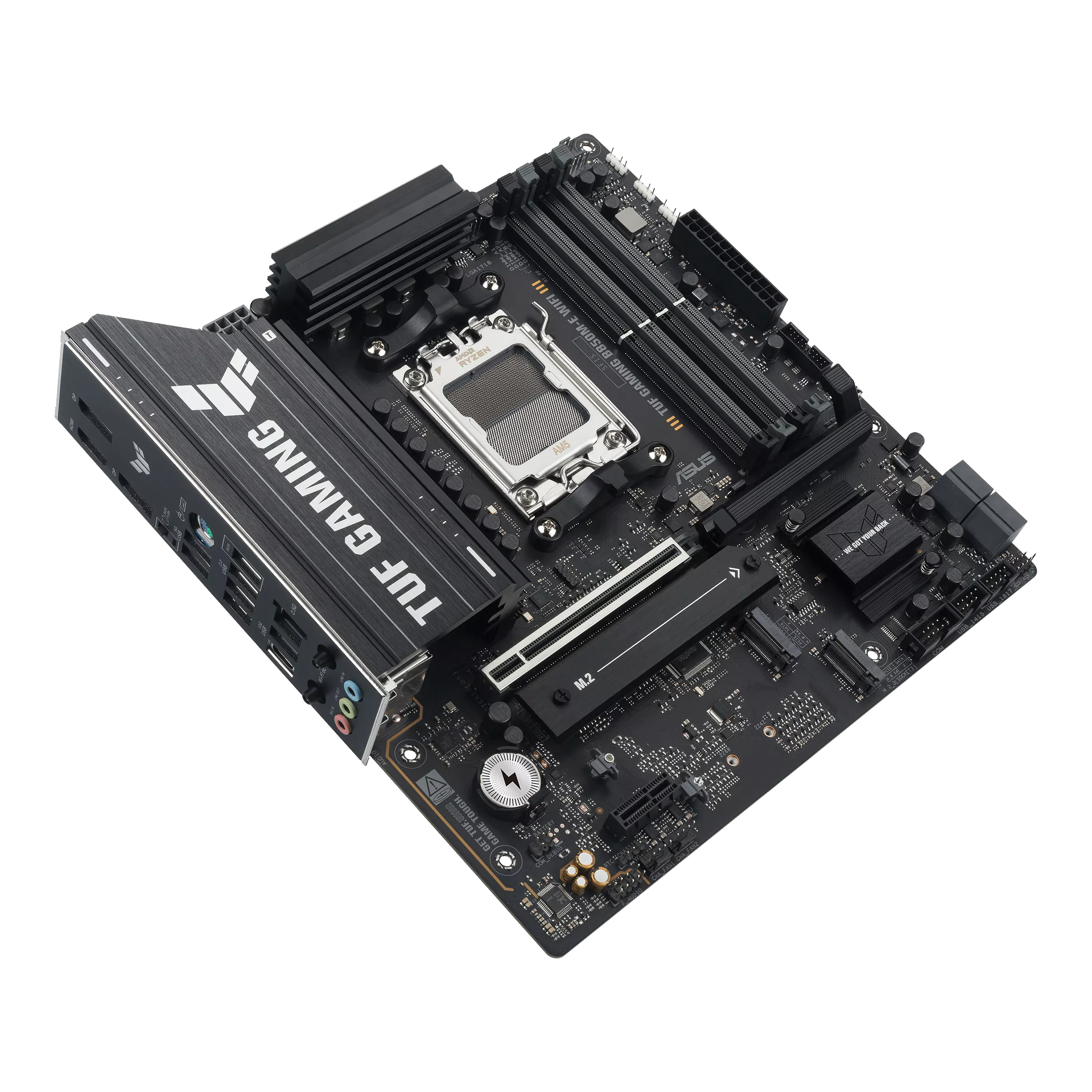 ASUS TUF GAMING B850M-E WIFI AMD B850 AM5 DDR5 Micro-ATX Gaming Motherboard – Black