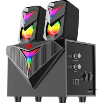 Redragon Toccata Stereo Gaming Speaker, RGB LED Backlight, 150Hz~20kHz Frequency, Bass Volume Control, USB 5V Power Input, ≥30db Signal to Noise Ratio | GS700