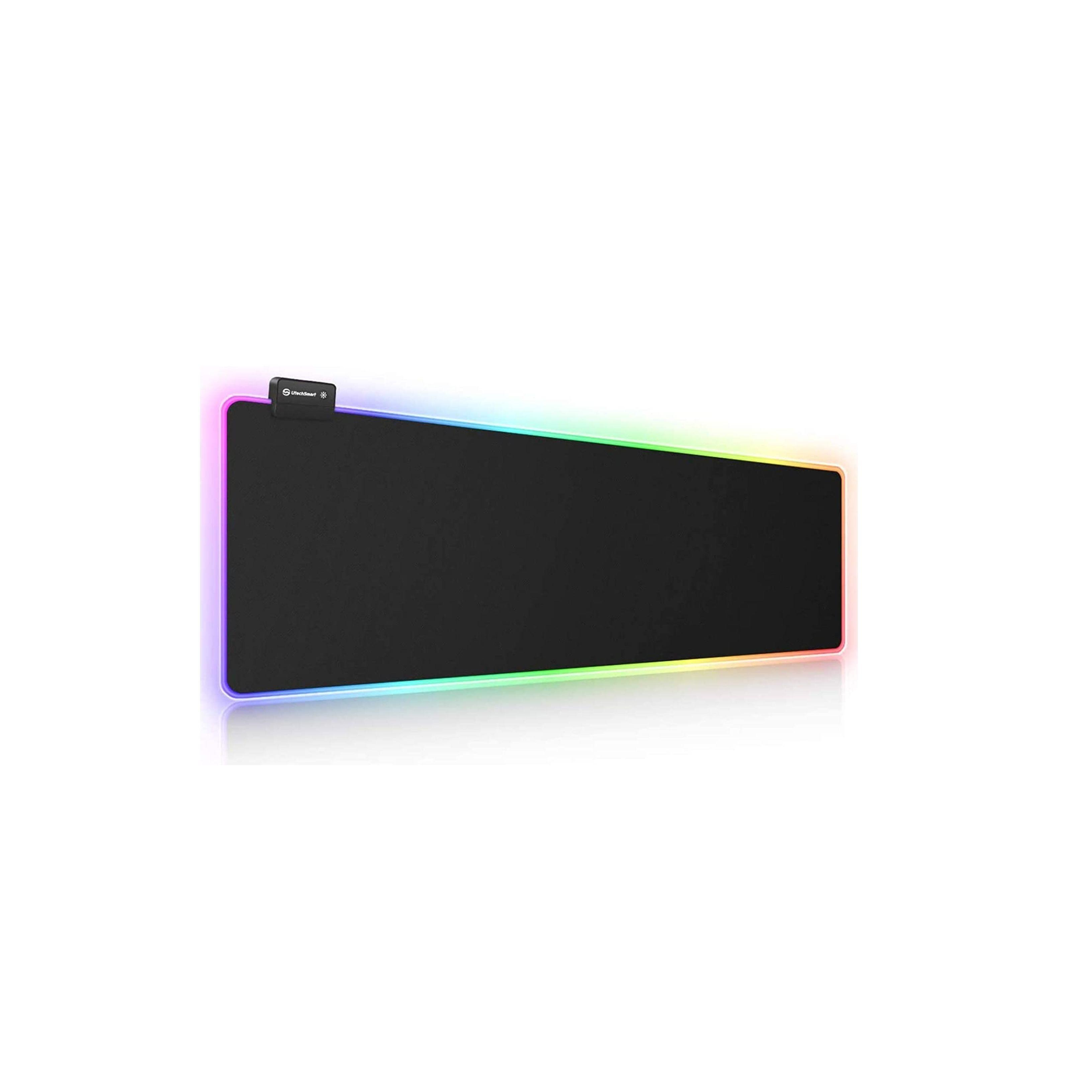 GamerTek Midnight Black RGB Desk Mat – Large 80 × 30cm | 6254