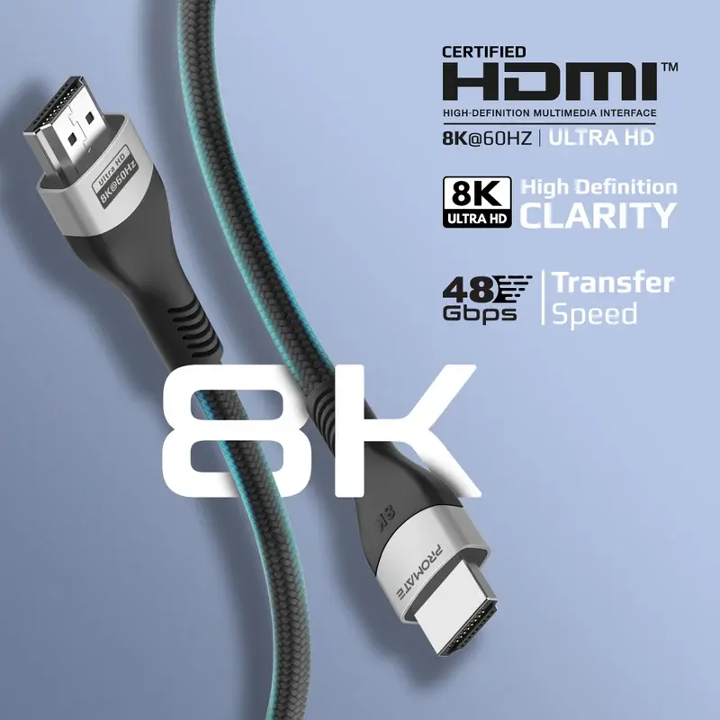 Promate Certified Ultra-High-Speed 8K @ 60Hz HDMI® Cable 3-meter (PrimeLink8K-300) 2488