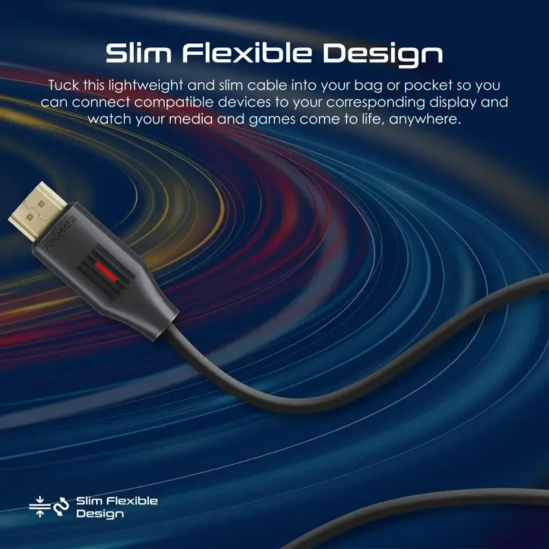 Promate Ultra-High Definition 4K @ 60Hz HDMI® Audio Video Cable 5-meter ( ProLink4K60-500) 3874