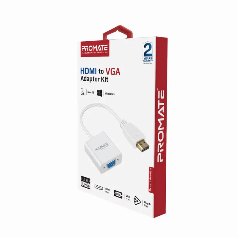 Promate HDMI® to VGA Adaptor Kit (proLink-H2V)2918