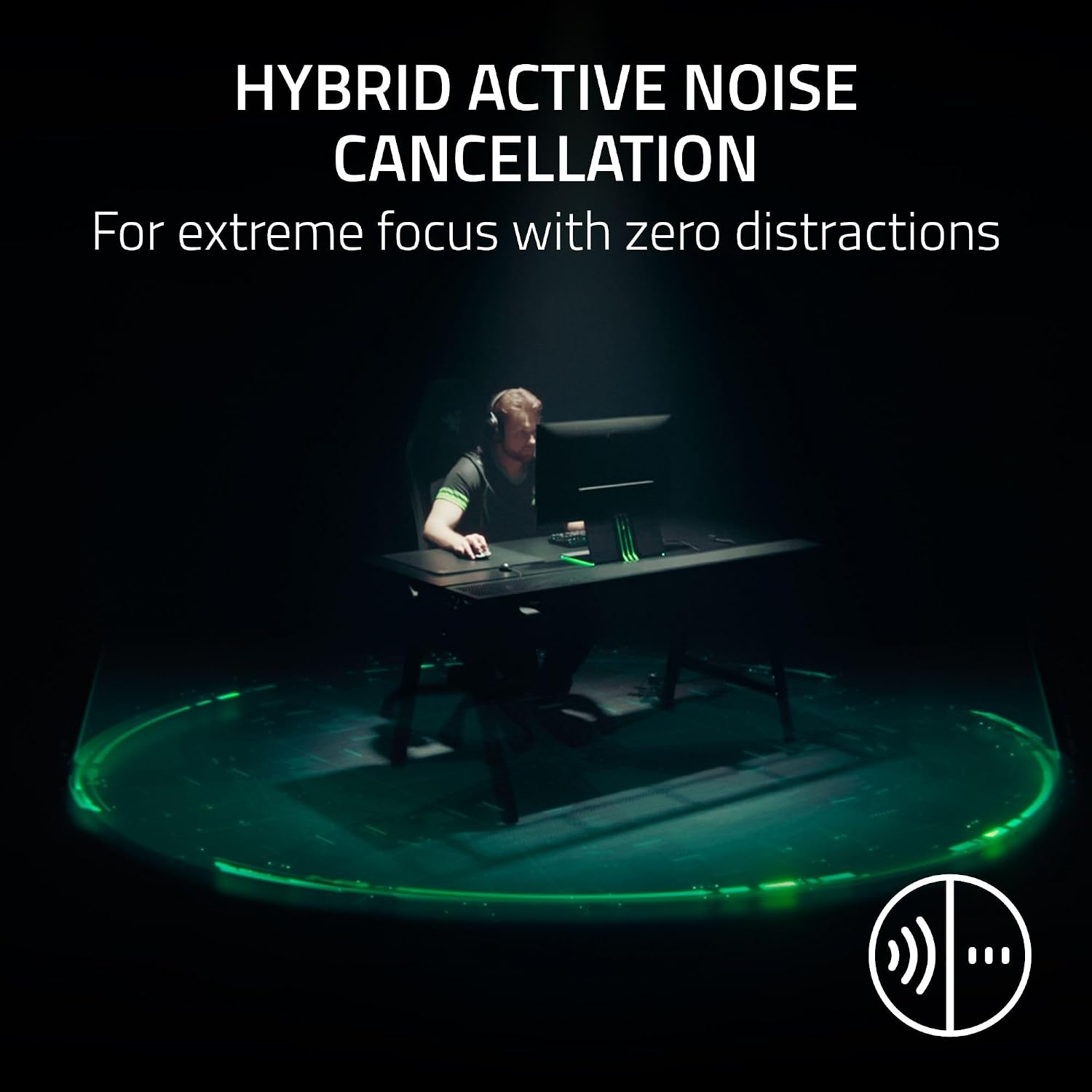 Razer BlackShark V3 Pro Wireless ANC Gaming Headset for PS5: Full Band Mic - 50mm Drivers - 2.4 GHz, Bluetooth, 3.5mm - Works with PC, Mac, Nintendo Switch, Smartphone - Long Battery Life - black