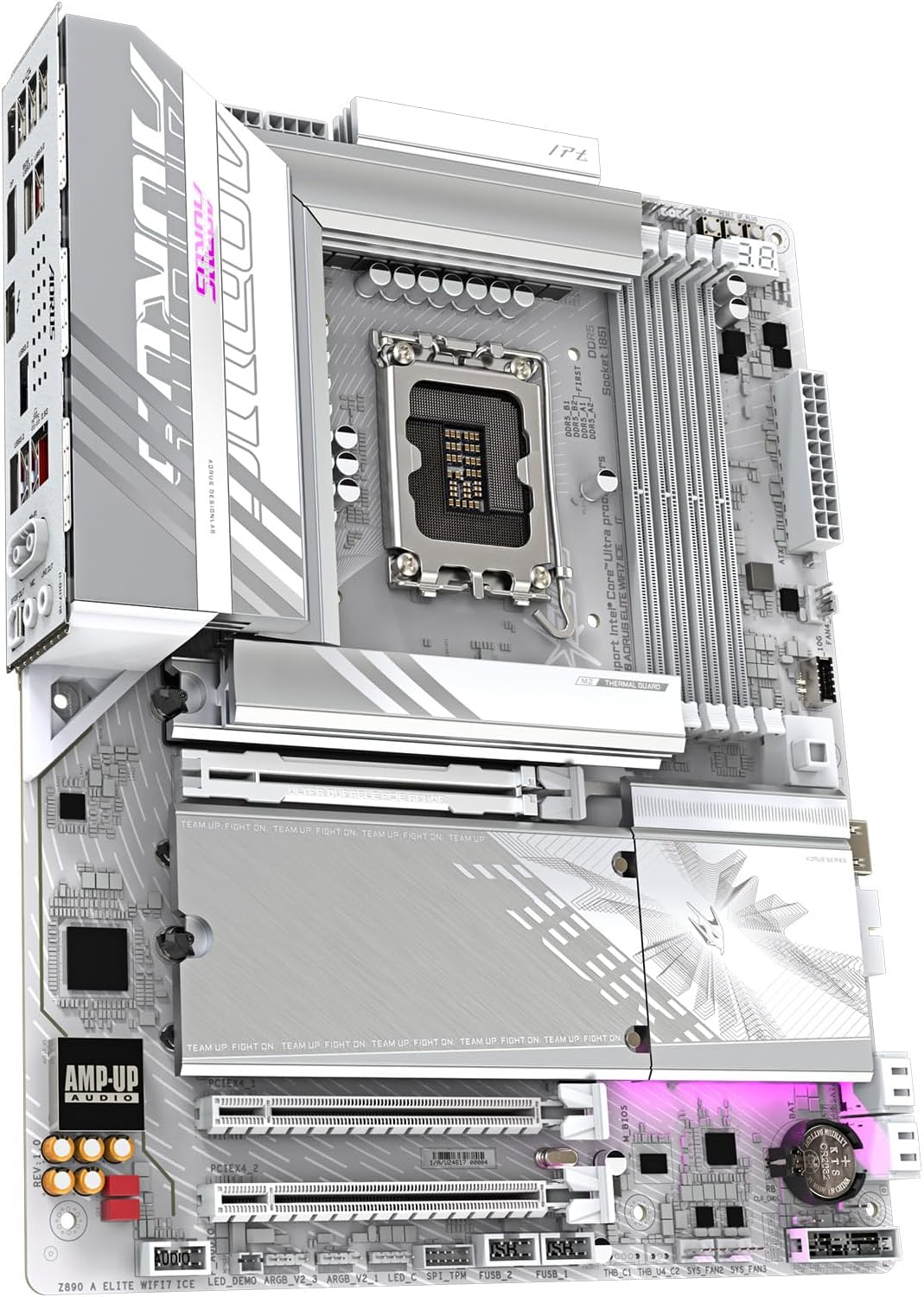 GIGABYTE Z890 AORUS Elite WIFI7 ICE Intel Core Ultra (Series 2) LGA 1851 Motherboard, ATX, DDR5, 3X M.2, PCIe 5.0, Thunderbolt 4, WIFI7, 2.5GbE LAN, EZ-Latch