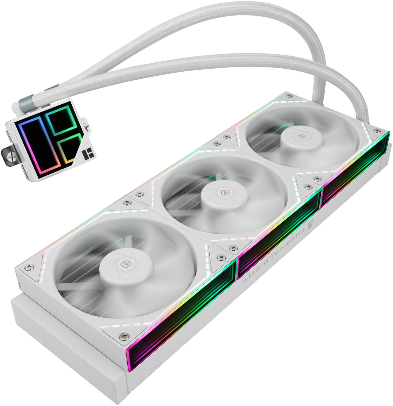 Liquid CPU Coolers ThermalRight Frozen Infinity 360 Liquid CPU Cooler, 360mm, 3x 120mm ARGB Fans, 2000RPM, 68.9CFM, S-FDB Bearing, PWM, Intel LGA1851/1700/2066, AMD AM5/AM4, White | FROZEN-INF-360