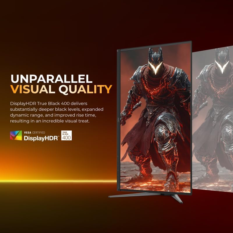 AOC Q27G4SD Gaming Monitor 27-inch QHD 2560×1440, QD-OLED, 360Hz Refresh Rate, 0.03ms Response Time, DisplayHDR True Black 400, Adaptive Sync, HDMI 2.1, Black & Red