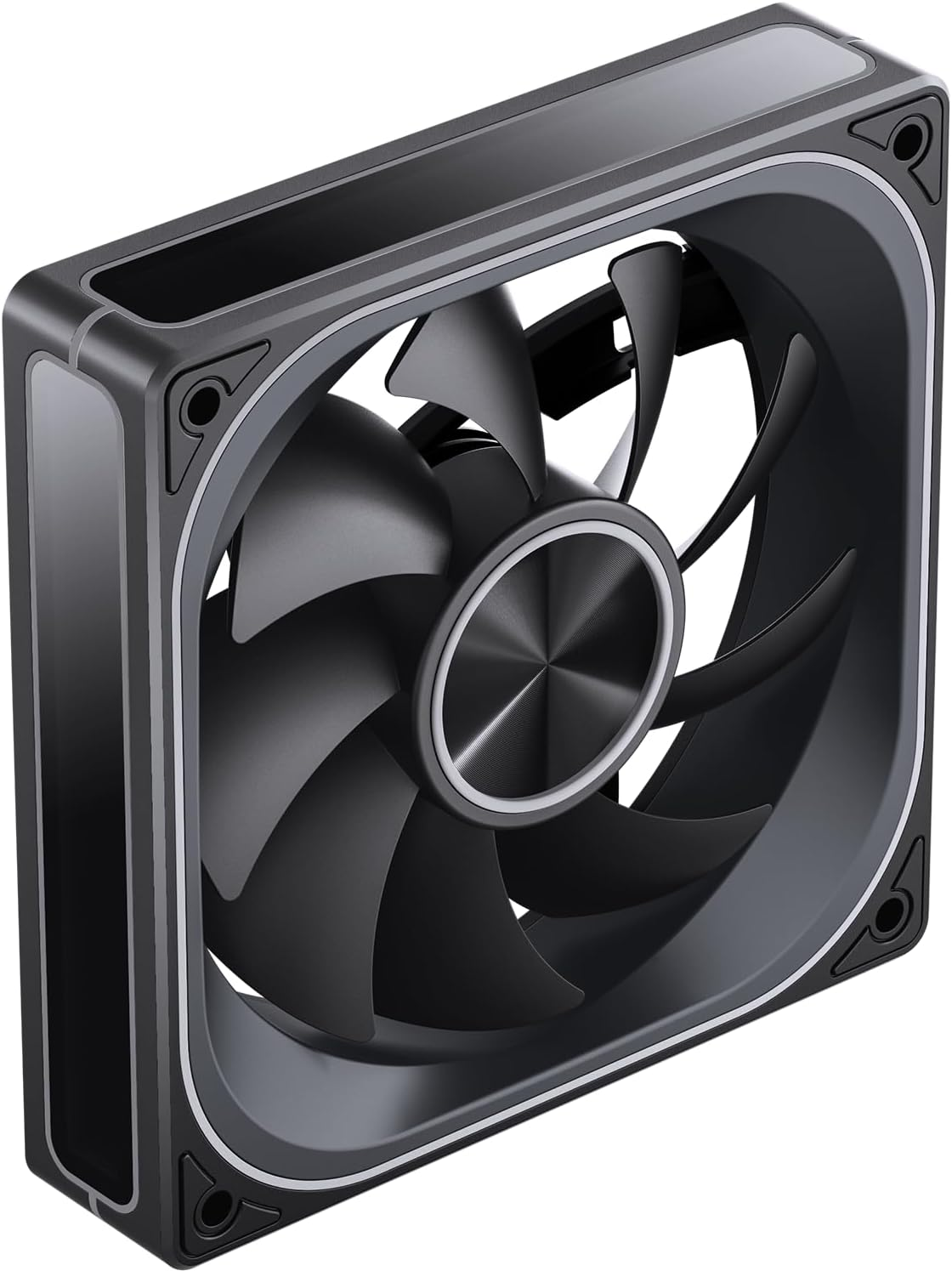 JONSBO ZA-120B PC Case Fan, Silent Computer ARGB Fan with 4-Sides Infinity Mirror Fan 2400RPM, PWM Integrated M&F Head,Aluminum Nameplate, 28MM Thick,Black