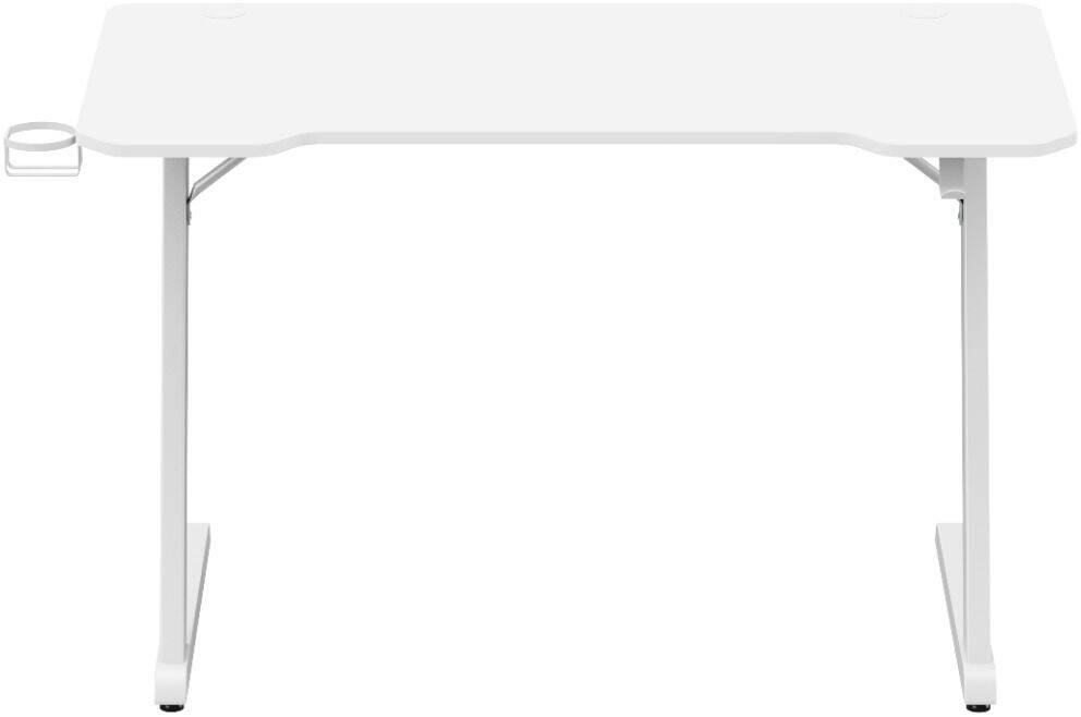 GamerTek Z Desk, 120x60cm Size, Desk Stabilizers, Headset Holder, Cup Holder, Sturdy Z-Shaped Steel Frame, White