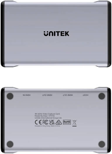 UNITEK 4K@60Hz Video Capture Card – Dual 4K HDMI Loop-out