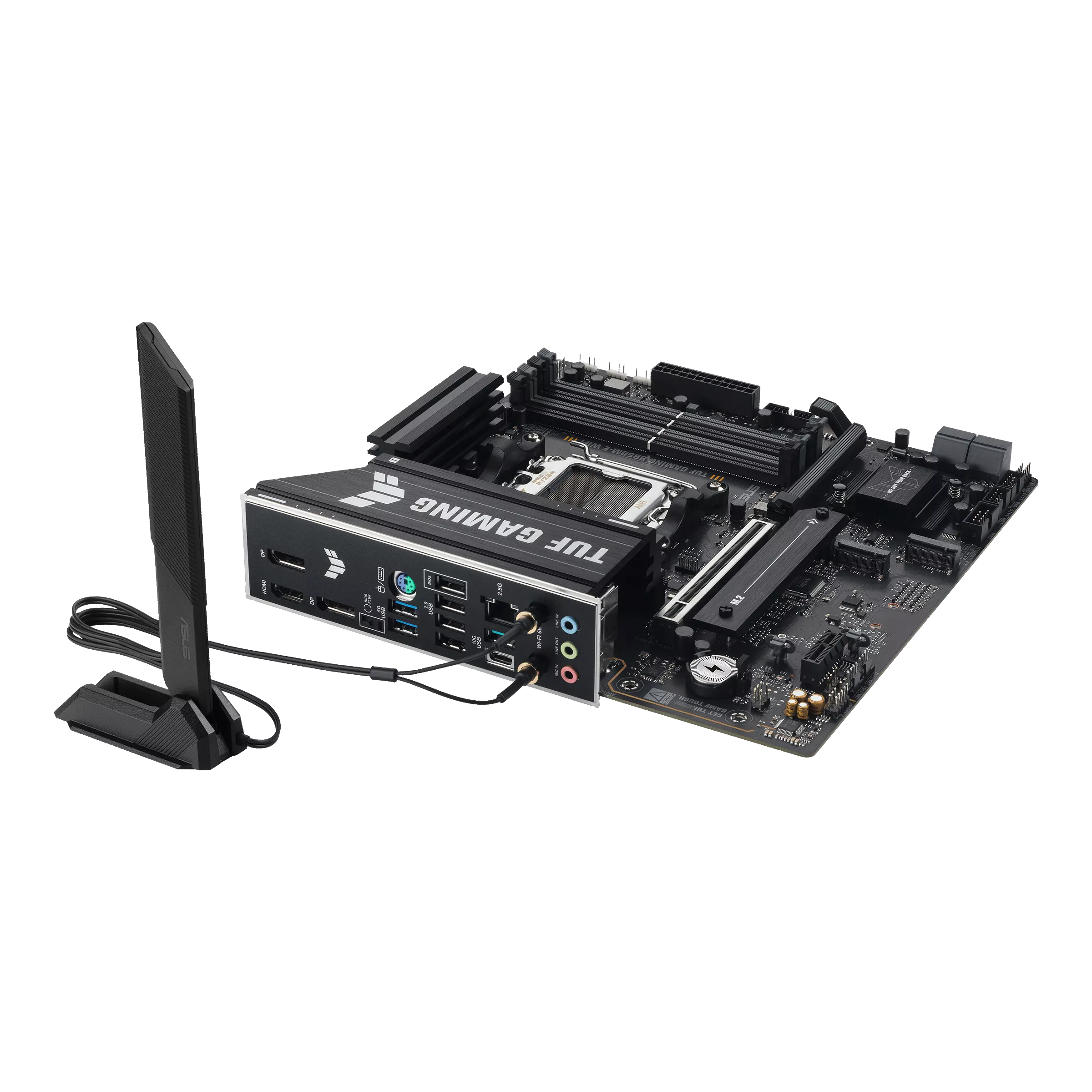 ASUS TUF GAMING B850M-E WIFI AMD B850 AM5 DDR5 Micro-ATX Gaming Motherboard – Black