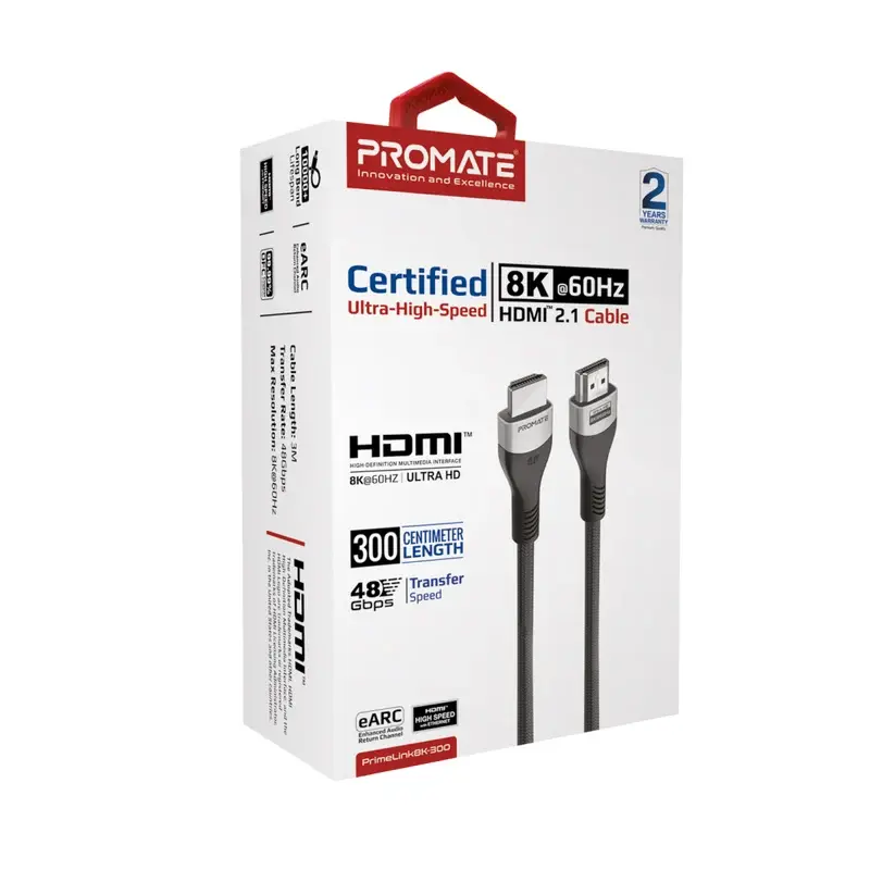 Promate Certified Ultra-High-Speed 8K @ 60Hz HDMI® Cable 3-meter (PrimeLink8K-300) 2488