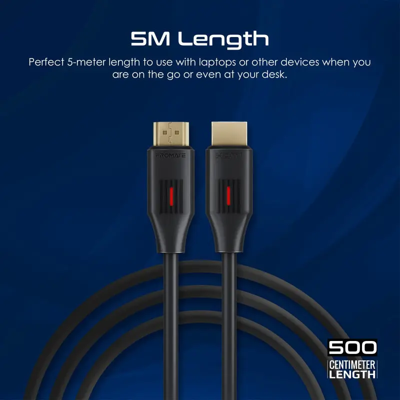 Promate Ultra-High Definition 4K @ 60Hz HDMI® Audio Video Cable 5-meter ( ProLink4K60-500) 3874
