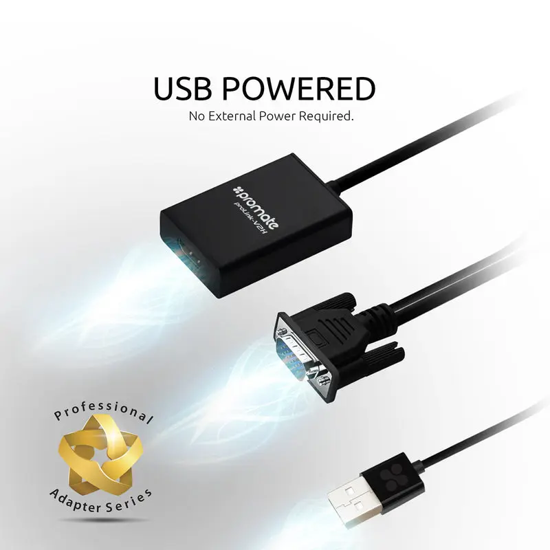 Promate VGA-to-HDMI® Adaptor Kit with Audio Support (proLink-V2H)2871