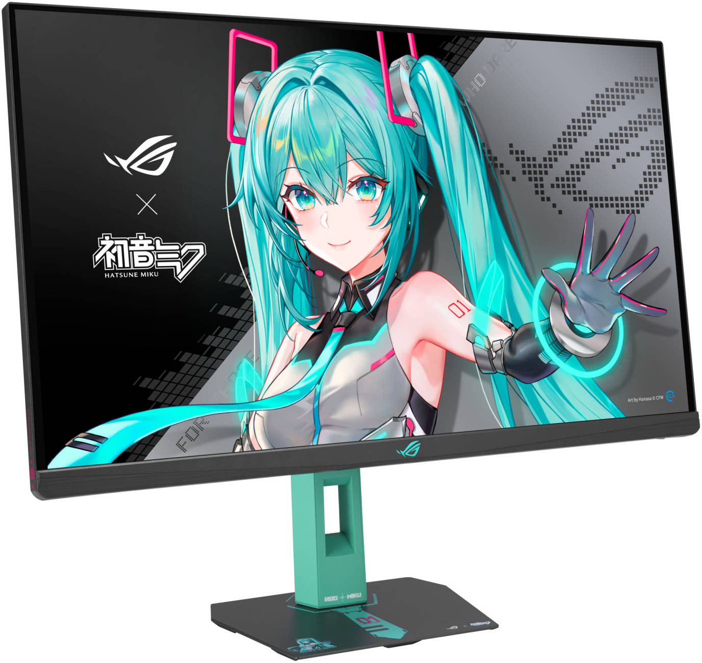 ASUS ROG Strix XG27ACMEG-G Hatsune Miku Edition Gaming Monitor, 27" Fast IPS Display, QHD Resolution, 260Hz Refresh Rate, 0.3ms Response Time, NVIDIA G-Sync & AMD FreeSync Premium